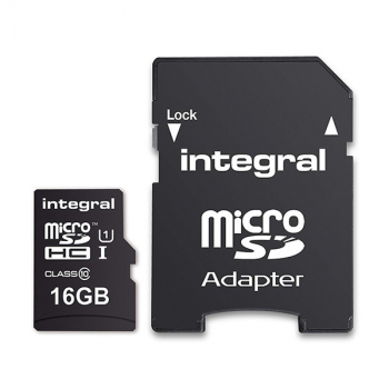 Karta Pamięci SDXC INTEGRAL 16GB + Adapter High Speed